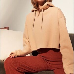 Urban Outfitters Cropped Tan Hoodie – Size S